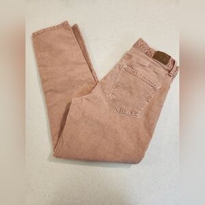 American Eagle corduroy peach pink mom jeans